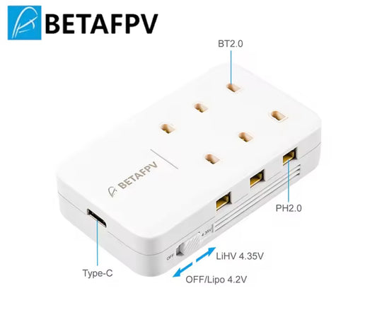 BETAFPV 6 Ports 1S Battery Charger 30W Power Adapter Type-C Charger