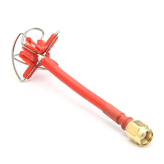 Realacc 5.8GHz 5dBi RP-SMA Four-Leaf Clover Antenna – Red (Pair)